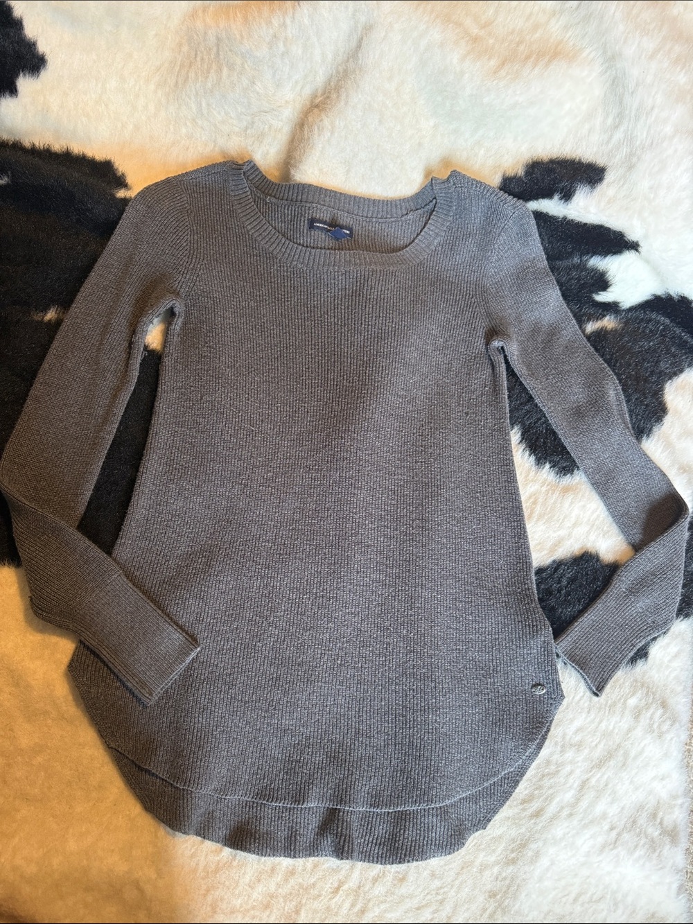 American Eagle Outfitters Gray Crewneck Sweater